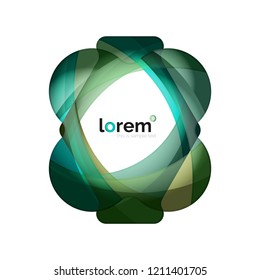 Abstract geometric logo design, overlapping shapes, vector icons