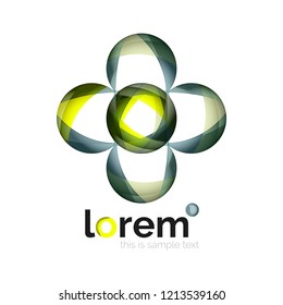 Abstraktes geometrisches Logo-Design, überlappende Formen, Vektorsymbole