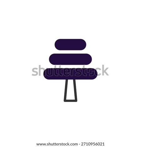 Abstract geometric logo design presenting a minimalist, tiered structure with smooth, horizontal elements. This icon offers a clean, contemporary visual identity suitable for a modern brand,