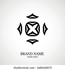 Abstraktes geometrisches Logo-Design, Symbol für Corporate Identity. Der Name der Kampagne. Firmenlogo.