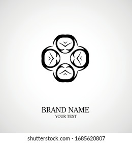Abstract geometric logo design, Symbol for corporate identity. The name of the campaign. Business logo.