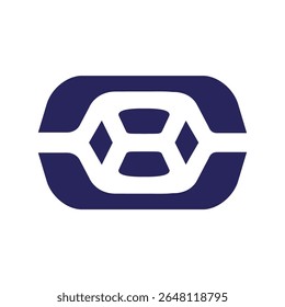 Abstract Geometric Logo Design With Symmetrical Shapes and Bold Colors.