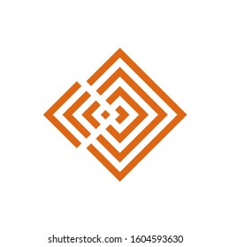 Abstract geometric logo design template