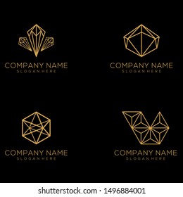 abstract geometric logo design vector template