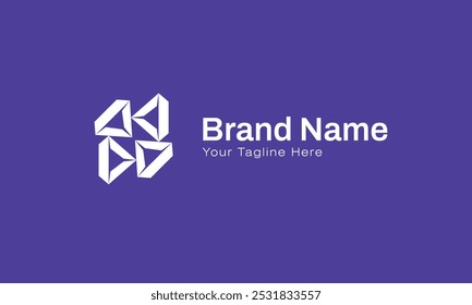 Abstract geometric logo design vector illustration