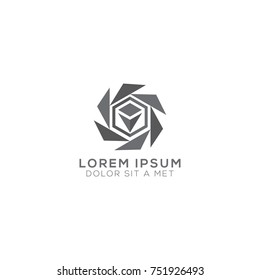 Abstract Geometric Logo Design Vector Template