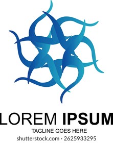 Abstrato design de logotipo geométrico em cores vibrantes. Perfeito para tecnologia, digital ou marca de empresa criativa