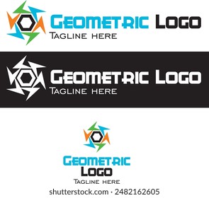 An abstract geometric logo designed for business or personal use. 