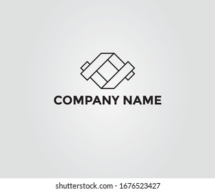 Diseño de logotipo geométrico abstracto.Plantilla de logotipo vector
