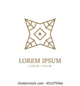 Abstract geometric logo element. Vector template for your company