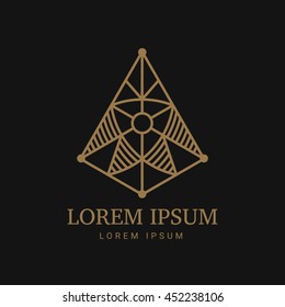 Abstract geometric logo element. Vector template for your company