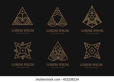 Abstract geometric logo element. Vector template for your company