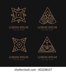 Abstract geometric logo element. Vector template for your company