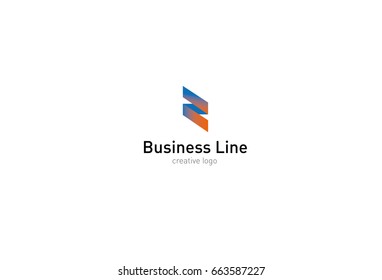 Abstract geometric logo, in a gradient style, curved ribbon