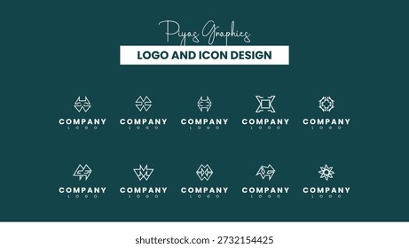Abstrakte geometrische Logo-Icon-Design-Set