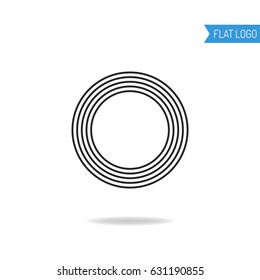 Abstract geometric logo. Object for brand isolated on white background. Flat
