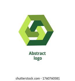 abstract geometric logo on a white background. Vector illustration