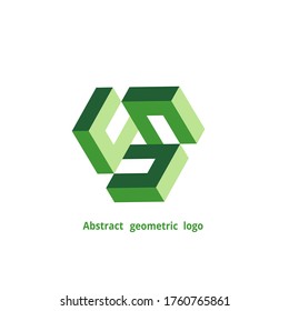 abstraktes geometrisches Logo auf weißem Hintergrund. Vektorgrafik