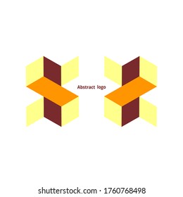 abstraktes geometrisches Logo auf weißem Hintergrund. Vektorgrafik