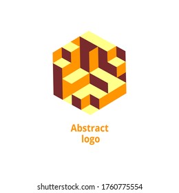 abstract geometric logo on a white background. Vector illustration