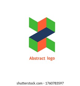 abstract geometric logo on a white background. Vector illustration