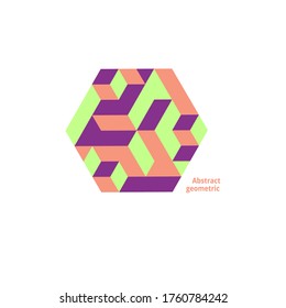 abstract geometric logo on a white background. Vector illustration