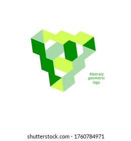 abstract geometric logo on a white background. Vector illustration
