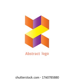 abstract geometric logo on a white background. Vector illustration