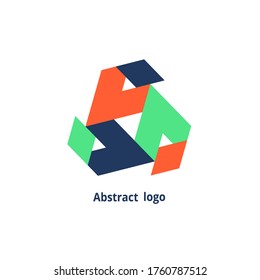 abstract geometric logo on a white background. Vector illustration