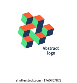 abstract geometric logo on a white background. Vector illustration