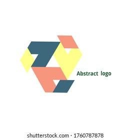 abstract geometric logo on a white background. Vector illustration