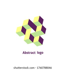 abstract geometric logo on a white background. Vector illustration