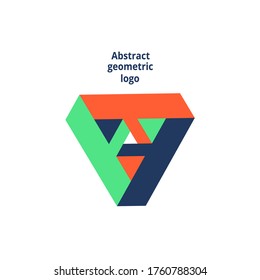 abstract geometric logo on a white background. Vector illustration