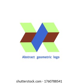 abstract geometric logo on a white background. Vector illustration