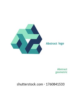 abstract geometric logo on a white background. Vector illustration
