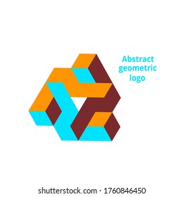 abstract geometric logo on a white background. Vector illustration