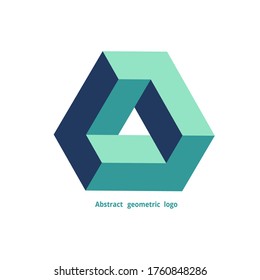 abstract geometric logo on a white background. Vector illustration