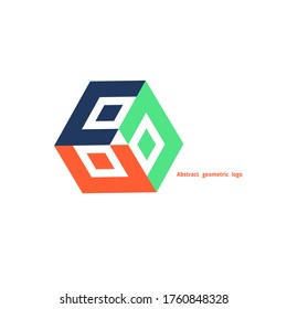 abstract geometric logo on a white background. Vector illustration