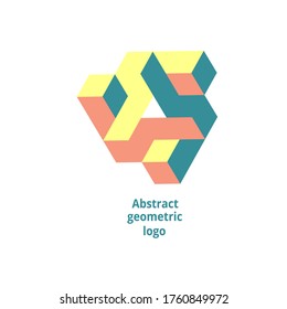 abstract geometric logo on a white background. Vector illustration