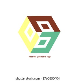 abstract geometric logo on a white background. Vector illustration