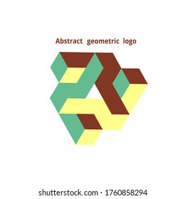 abstraktes geometrisches Logo auf weißem Hintergrund. Vektorgrafik