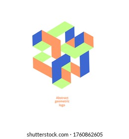 abstract geometric logo on a white background. Vector illustration