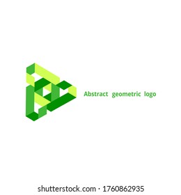 logotipo geométrico abstracto en un fondo blanco. Ilustración del vector