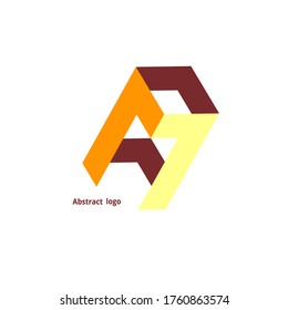 abstract geometric logo on a white background. Vector illustration