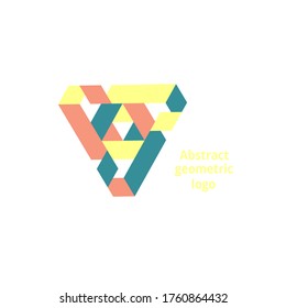 abstract geometric logo on a white background. Vector illustration