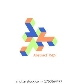 abstract geometric logo on a white background. Vector illustration