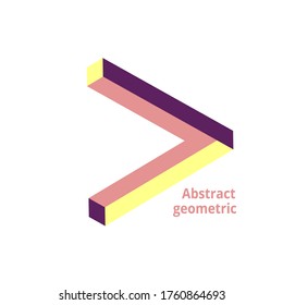 logotipo geométrico abstracto en un fondo blanco. Ilustración del vector