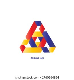 logotipo geométrico abstracto en un fondo blanco. Ilustración del vector