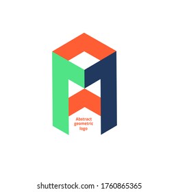 abstract geometric logo on a white background. Vector illustration