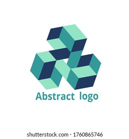 abstract geometric logo on a white background. Vector illustration